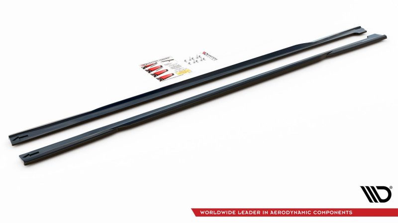 Maxton Seitenschweller Ansatz für Audi A7 C8 schwarz Hochglanz AU-A7-C8-SD1-G