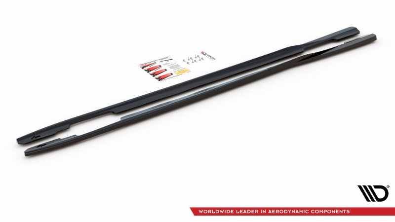 Maxton Seitenschweller Ansatz für Ford Mondeo ST-Line Mk5 Facelift schwarz Hochglanz FO-MO-5F-STLINE-SD1-G