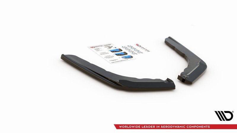 Maxton Heck Ansatz Flaps Diffusor V.1 für BMW M4 F82 schwarz Hochglanz BM-4-82-M-RSD1-G