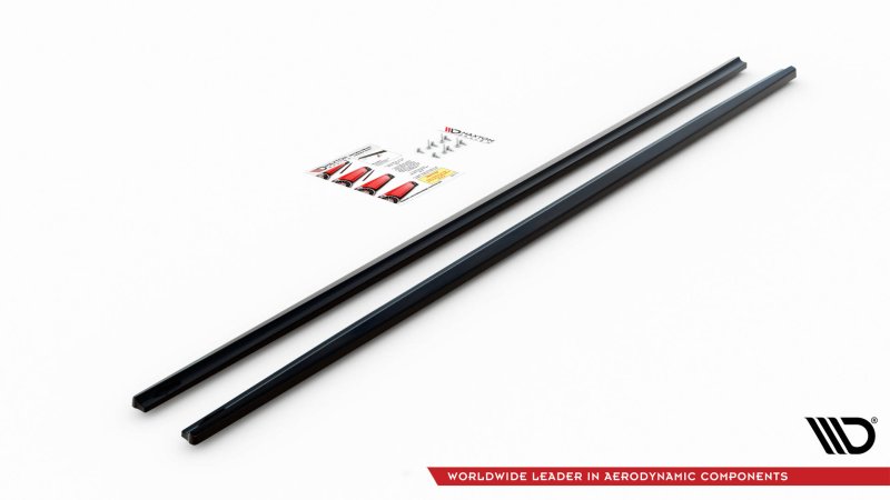 Maxton Seitenschweller Ansatz für BMW 1er F20 schwarz Hochglanz BM-1-F20-SD1-G