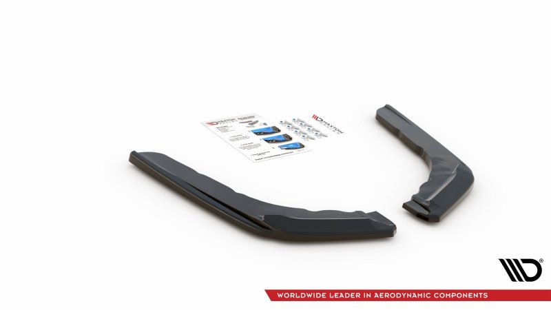 Maxton Heck Ansatz Flaps Diffusor V.2 für BMW M4 F82 schwarz Hochglanz BM-4-82-M-RSD2-G