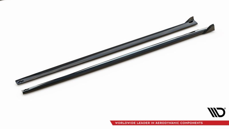 Maxton Seitenschweller Ansatz V.2 BMW 4er Coupe / Gran Coupe / Cabrio M-Paket F32 / F36 / F33 schwarz Hochglanz BM-4-F32-MPACK-SD2-G