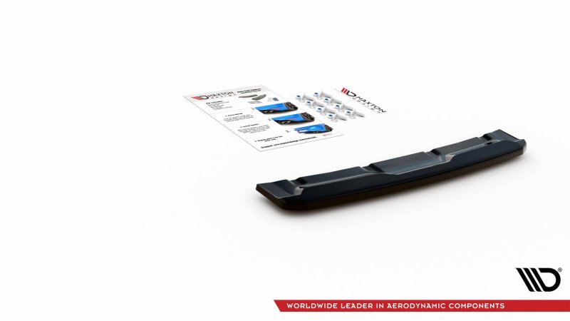 Preview: Maxton Mittlerer Diffusor Heck Ansatz für Mazda CX-3  schwarz Hochglanz MA-CX-3-1F-RD1-G