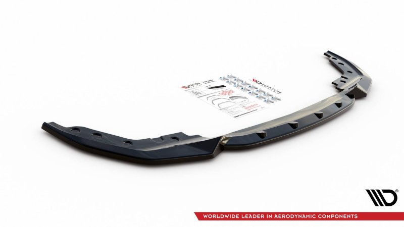 Maxton Front Ansatz V.4 für BMW 3er G20 / G21 M-Paket schwarz Hochglanz BM-3-20-MPACK-FD4-G