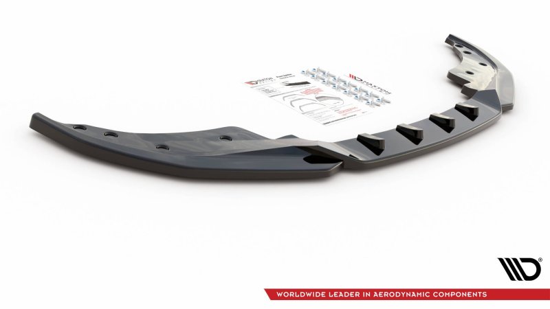 Maxton Front Ansatz V.4 für BMW 4er M-Paket G22 schwarz Hochglanz BM-4-G22-MPACK-FD4-G