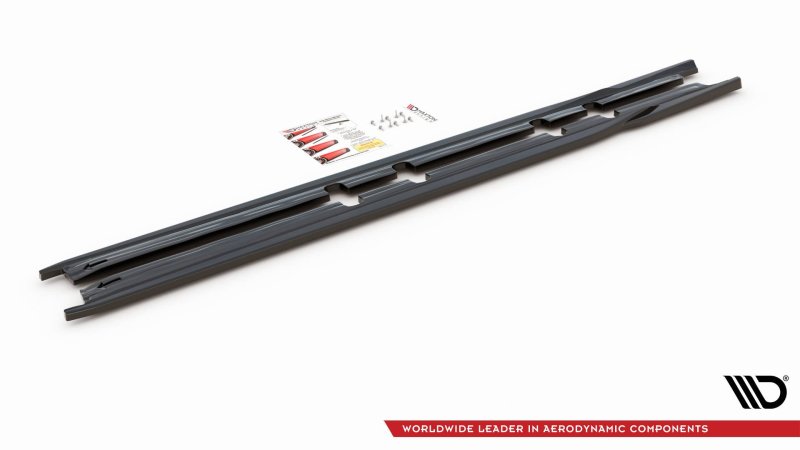Maxton Seitenschweller Ansatz für V.1 für Seat Leon FR Mk4 / Cupra Leon  schwarz Hochglanz SE-LE-4-FR-SD1-G