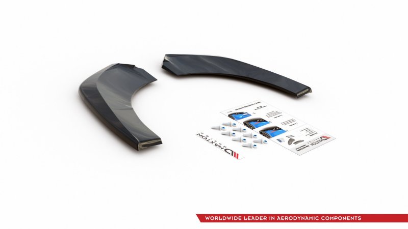 Maxton Heck Ansatz Flaps Diffusor für Skoda Kodiaq Mk1 Sportline (Version mit Schmutzfängern) schwarz Hochglanz SK-KO-1-SL-RSD1-G