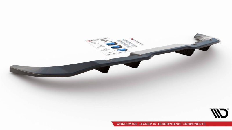Maxton Mittlerer Diffusor Heck Ansatz DTM Look für Audi Q3 Sportback S-Line schwarz Hochglanz AU-Q3-2-SLINE-SB-RD1G+RD2-G