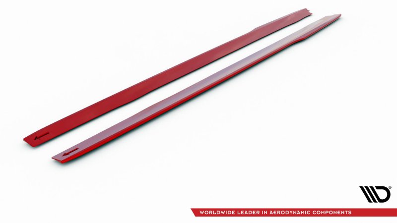 Maxton Seitenschweller Ansatz V.2 Ford Mustang Mk6 Facelift FO-MU-6F-SD2-RED