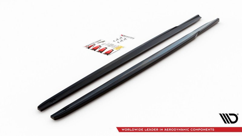 Maxton Seitenschweller Ansatz für V.1 für BMW 2 Gran Coupe M-Paket / M235i F44 schwarz Hochglanz BM-2-44-MPACK-SD1-G