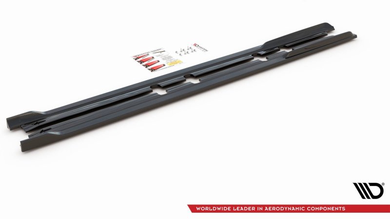 Maxton Seitenschweller Ansatz für V.2 für Seat Leon FR Mk4 / Cupra Leon  schwarz Hochglanz SE-LE-4-FR-SD2-G