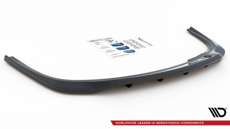 Maxton Mittlerer Diffusor Heck Ansatz DTM Look für Skoda Fabia Combi Mk3 schwarz Hochglanz SK-FA-3-RD1G+RD2-G