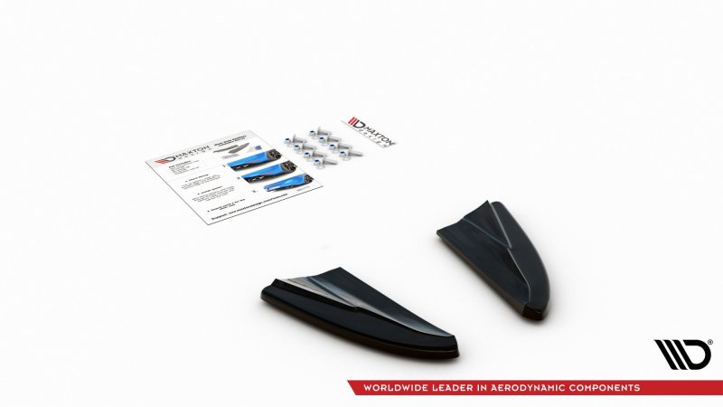 Maxton Heck Ansatz Flaps Diffusor für Volvo V40 schwarz Hochglanz VO-V40-2-RSD1-G