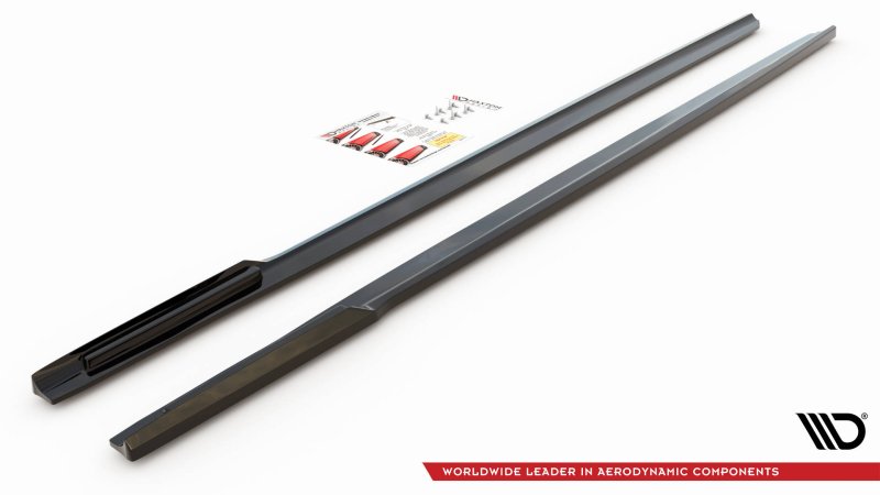Maxton Seitenschweller Ansatz für BMW 7 M-Paket G11 Facelift schwarz Hochglanz BM-7-11F-MPACK-SD1-G