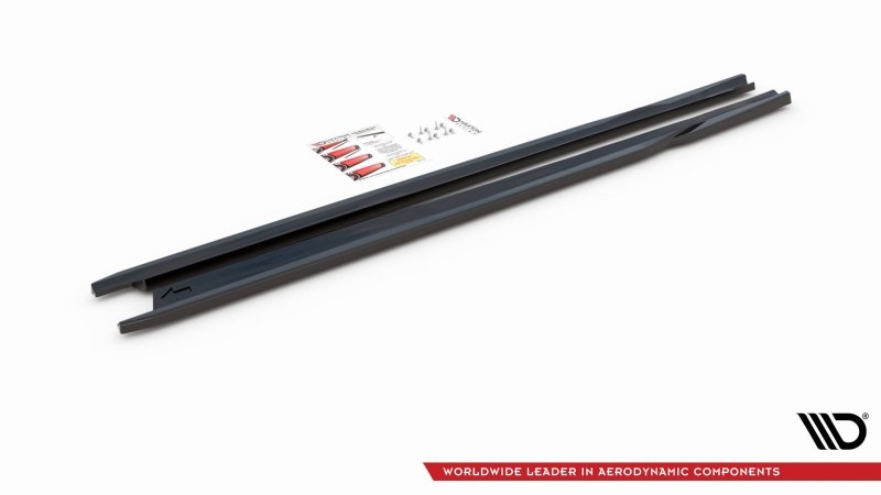 Maxton Seitenschweller Ansatz für Skoda Fabia Mk3 schwarz Hochglanz SK-FA-3-SD1-G