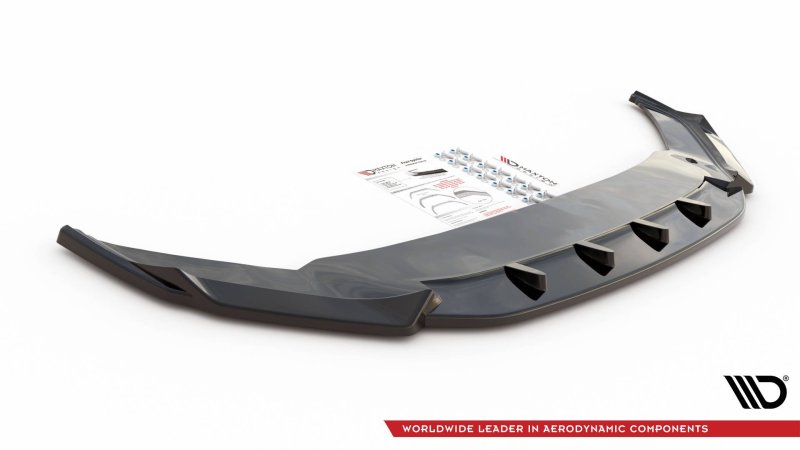 Maxton Front Ansatz V.1 für Volkswagen Arteon R-Line Facelift schwarz Hochglanz VW-AR-1F-RLINE-FD1-G