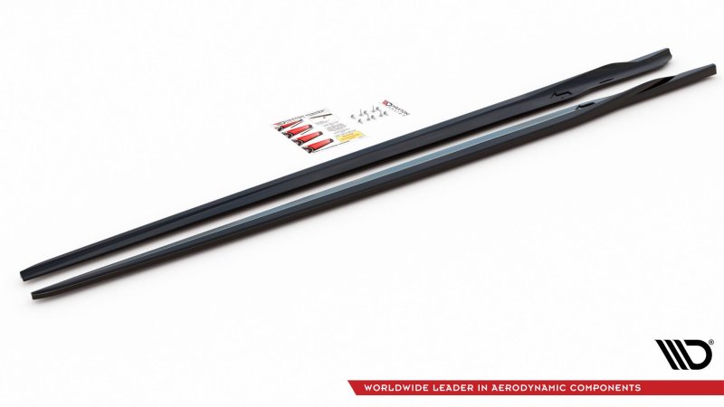 Maxton Seitenschweller Ansatz für V.2 für BMW M8 Gran Coupe F93 / 8 Gran Coupe M-Paket G16 schwarz Hochglanz BM-M8-G16-GC-SD2-G
