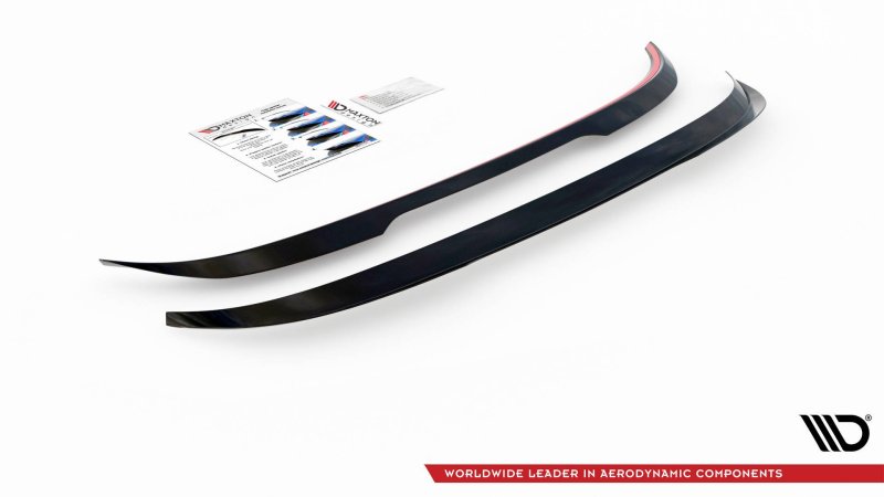 Preview: Maxton Spoiler CAP für Mitsubishi Lancer Sportback Mk8 Carbon Look  MI-LA-8-SB-CAP1-C