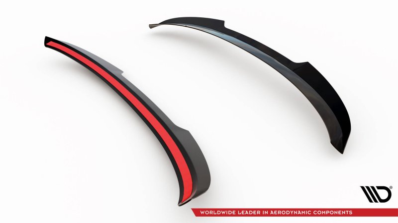 Maxton Spoiler CAP Abrisskante V.2 Seat Leon Cupra Sportstourer Mk3 Facelift schwarz Hochglanz SE-LE-3F-CU-ST-CAP2-G