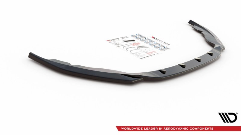 Maxton Front Ansatz V.2 für Skoda Fabia Mk3 schwarz Hochglanz SK-FA-3-FD2-G