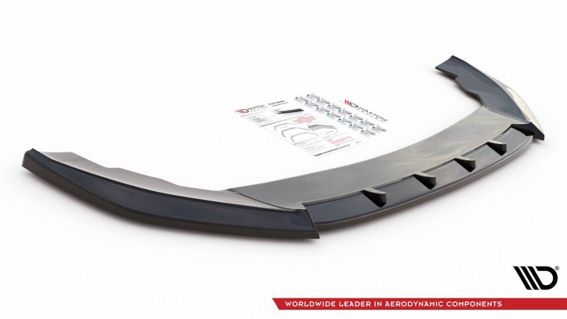 Maxton Front Ansatz V.1 für Seat Leon FR Mk4 schwarz Hochglanz SE-LE-4-FR-FD1-G