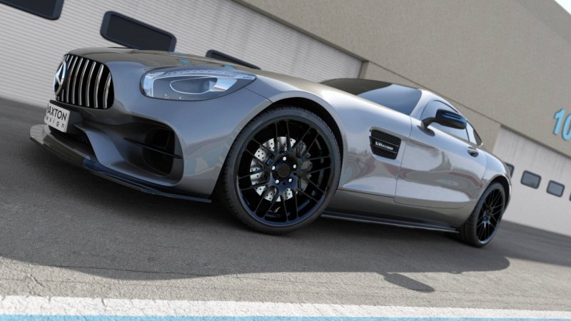 Maxton Seitenschweller Ansatz Mercedes-AMG GT / GT S C190 Facelift schwarz Hochglanz ME-AMG-GT-1-SD1-G