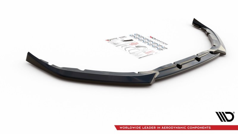 Maxton Front Ansatz V.2 für Peugeot 208 Mk2 schwarz Hochglanz PE-208-2-FD2-G