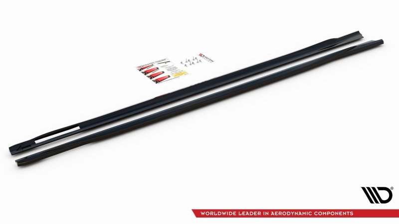 Maxton Seitenschweller Ansatz für V.3 für BMW 4er M-Paket G22 schwarz Hochglanz BM-4-G22-MPACK-SD3-G