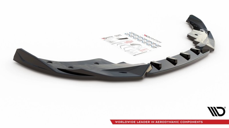 Maxton Front Ansatz V.2 für BMW 4er M-Paket G22 schwarz Hochglanz BM-4-G22-MPACK-FD2-G