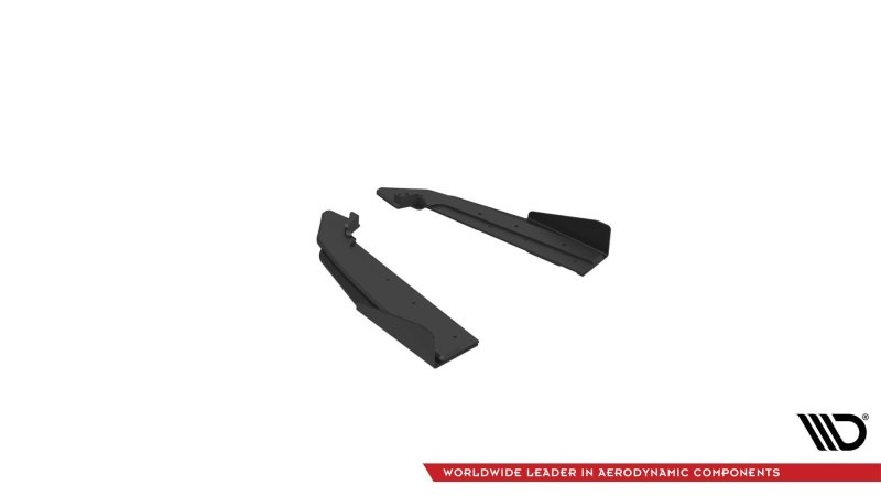 Maxton Street Pro Heck Ansatz Flaps Diffusor V.1 +Flaps für Ford Mustang GT Mk6 Facelift schwarz Hochglanz FOMU6FGTCNC-RSD1BRB+RSF1-G