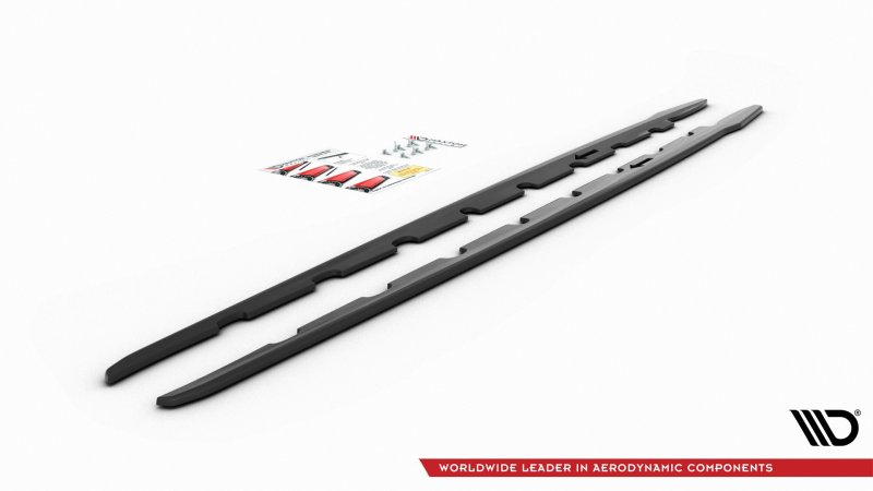 Maxton Seitenschweller Ansatz für V.2 für BMW 1er F40 M-Paket/ M135i  schwarz Hochglanz BM-1-40-MPACK-SD2-G