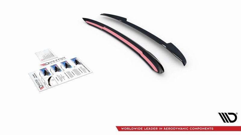 Maxton Spoiler CAP V.2 für Audi S4 / A4 S-Line Avant B9  schwarz Hochglanz AU-A4-B9-SLINE-AV-CAP2-G