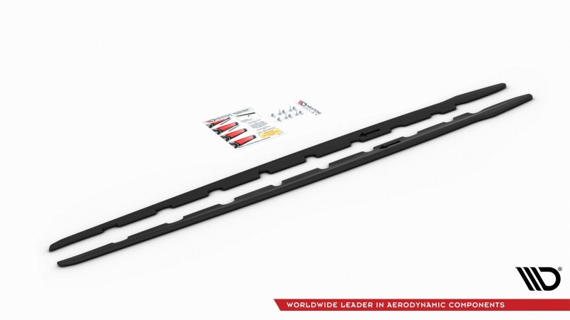 Maxton Seitenschweller Ansatz für V.2 für BMW 1er F40 M-Paket/ M135i  schwarz Hochglanz BM-1-40-MPACK-SD2-G