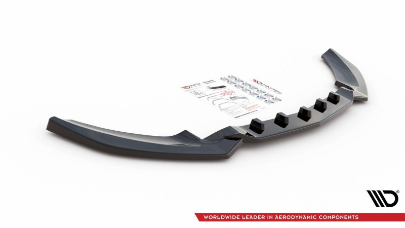 Maxton Front Ansatz für Mercedes-Benz C W205 schwarz Hochglanz ME-C-205-FD1-G