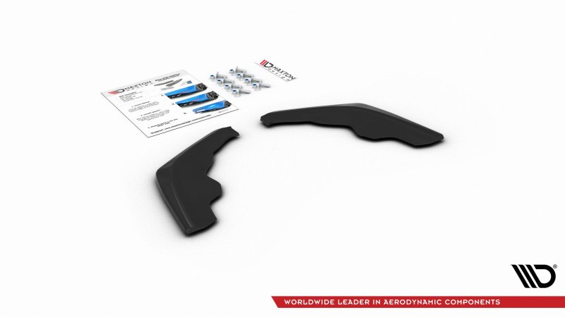 Maxton Heck Ansatz Flaps Diffusor V.2 für BMW 1er F40 M-Paket schwarz Hochglanz BM-1-40-MPACK-RSD3-G