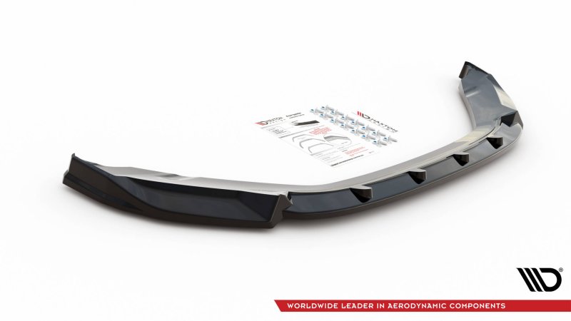 Maxton Front Ansatz V.1 für Skoda Kodiaq Mk1 Facelift schwarz Hochglanz SK-KO-1F-FD1-G