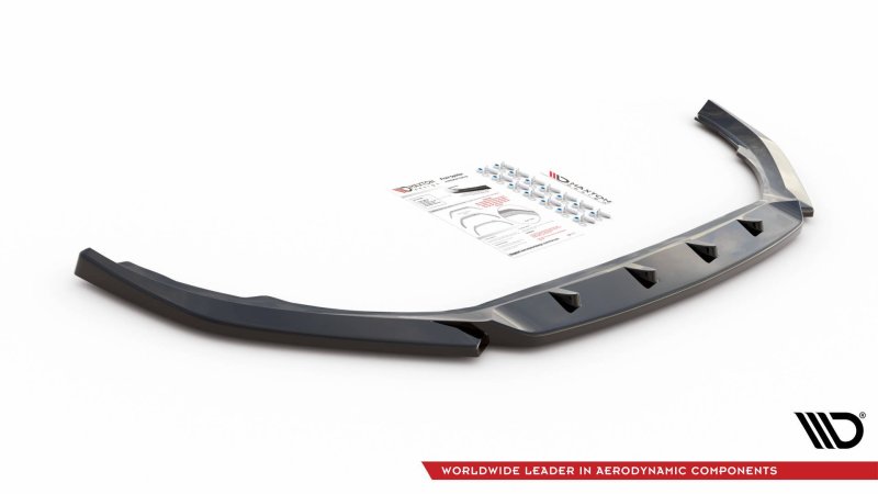 Maxton Front Ansatz V.1 für Volvo V90 Mk2 schwarz Hochglanz VO-V90-2-FD1-G