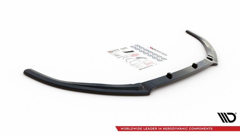 Maxton Front Ansatz V.2 für Audi S3 / A3 S-Line 8V Limousine/Cabrio schwarz Hochglanz AU-S3-3-S-FD1-G