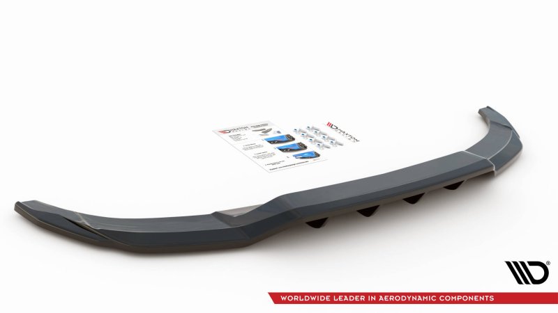 Maxton Mittlerer Diffusor Heck Ansatz DTM Look für Audi A3 S-Line Sportback 8Y schwarz Hochglanz AU-A3-8Y-SLINE-RD1G+RD2-G