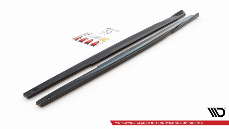 Maxton Seitenschweller Ansatz für Toyota Corolla GR Sport Hatchback XII schwarz Hochglanz TO-CO-12-HB-GR-SD1-G