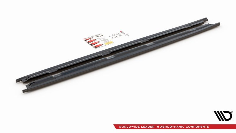 Maxton Seitenschweller Ansatz für Skoda Octavia Mk3 Facelift schwarz Hochglanz SK-OC-3F-SD1-G