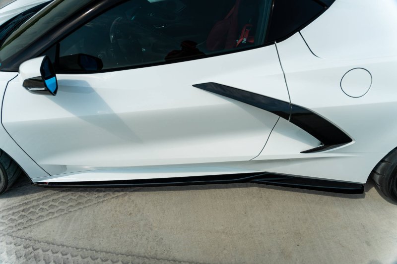 Maxton Seitenschweller Ansatz für Chevrolet Corvette C8 schwarz Hochglanz CH-CO-C8-SD2-G