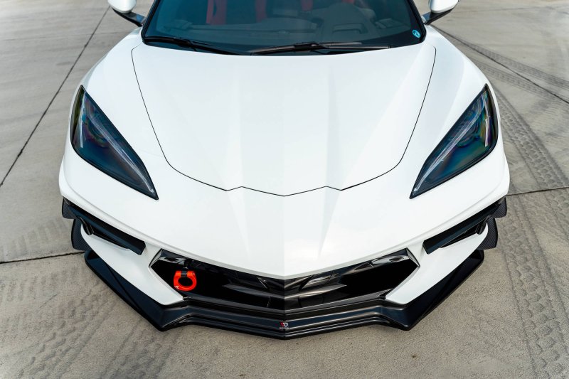 Maxton Front Ansatz für Chevrolet Corvette C8 schwarz Hochglanz CH-CO-C8-FD2G+FD2R-G