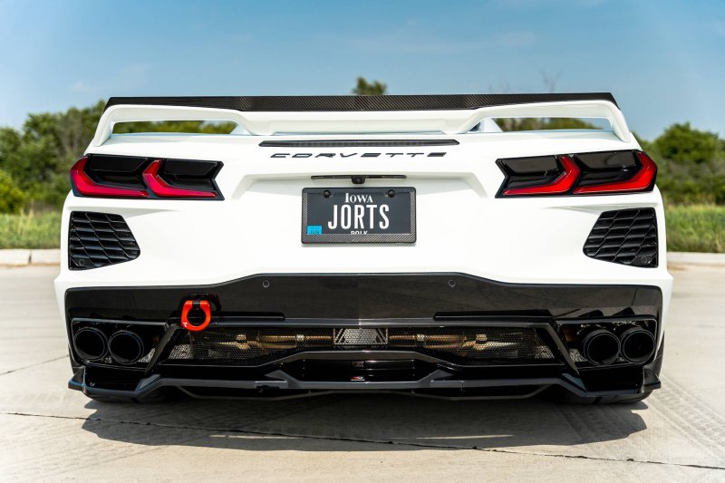 Maxton Mittlerer Diffusor Heck Ansatz für Chevrolet Corvette C8 schwarz Hochglanz CH-CO-C8-RD2-G