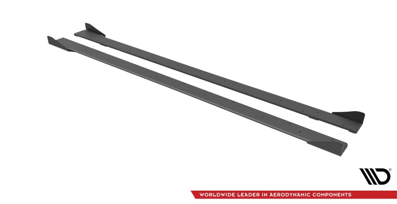 Maxton Street Pro Seitenschweller Ansatz für + Flaps Volkswagen Golf R Mk7 schwarz Hochglanz VWGO7RCNC-SD1BRB+SRF1-G