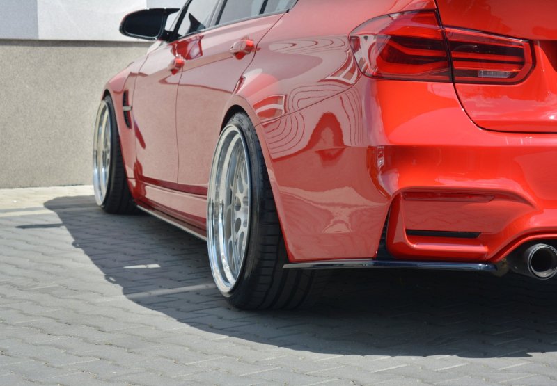 Maxton Heck Ansatz Flaps Diffusor V.1 für BMW M3 F80 schwarz Hochglanz BM-3-80-M-RSD1-G