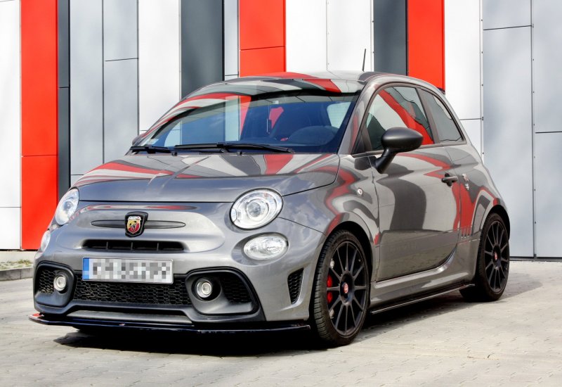 Maxton Front Ansatz für FIAT 500 ABARTH MK1 FACELIFT schwarz Hochglanz FI-500-1F-AB-FD1-G