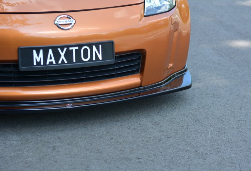 Maxton Front Ansatz für NISSAN 350Z schwarz Hochglanz NI-350-FD1-G