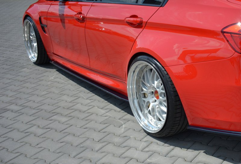 Maxton Seitenschweller Ansatz für V.1 für BMW M3 F80 schwarz Hochglanz BM-3-80-M-SD1-G