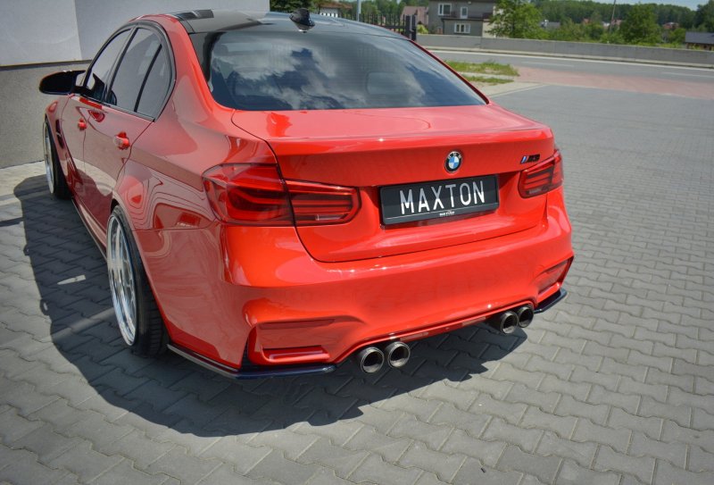Maxton Heck Ansatz Flaps Diffusor V.1 für BMW M3 F80 schwarz Hochglanz BM-3-80-M-RSD1-G